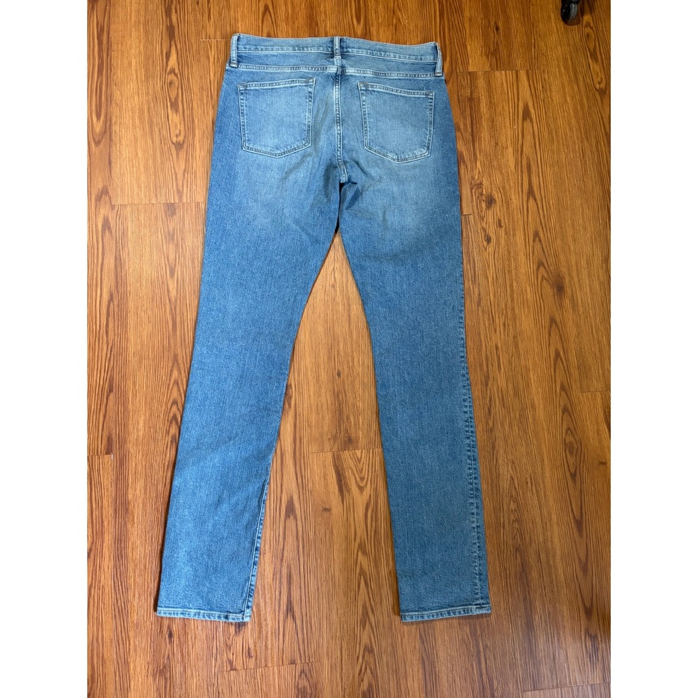 J.Crew 250 Stretch Slim Tapered Jeans Mens 34x34 Medium Wash Blue Denim